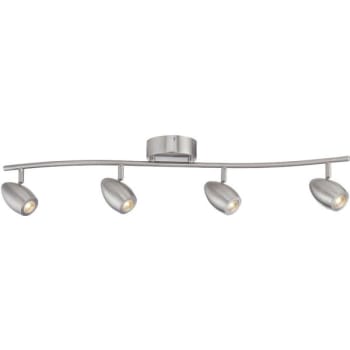 Image for Envirolite 2.6 Ft. Brushed Nickel Curved Led Track Lighting Kit With 4-Lights from HD Supply