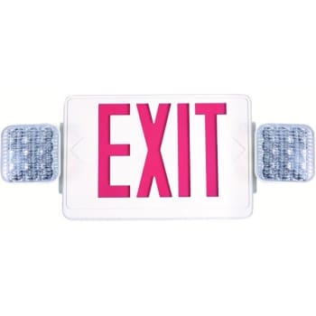 Image for Commercial Electric Combo 14w Eq Integrated Led White Exit Sign/emergency Light from HD Supply
