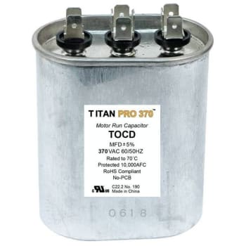 Image for Packard Titan Pro Run Capacitor 35+5 Mfd 370 Volt Oval, Box Of 5 from HD Supply