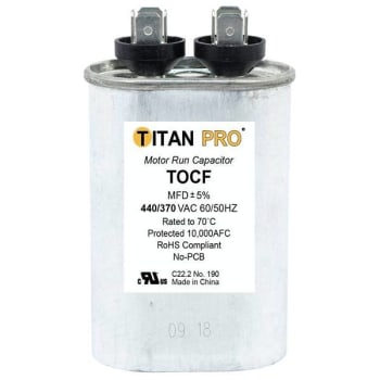 Image for Packard Titan Pro Run Capacitor 15 Mfd 440/370 Volt Oval, Box Of 10 from HD Supply