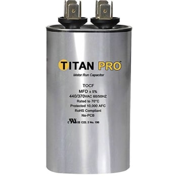 Image for Packard Titan Pro Run Capacitor 17.5 Mfd 440/370 Volt Oval, Box Of 10 from HD Supply