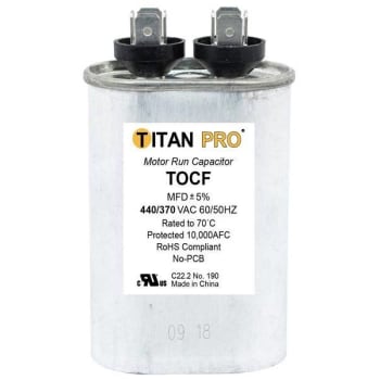Image for Packard Titan Pro Run Capacitor 20 Mfd 440/370 Volt Oval, Box Of 10 from HD Supply