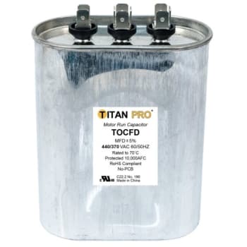 Image for Packard TITAN PRO Run Capacitor 35+3 MFD 440/370 Volt Oval, Box Of 5 from HD Supply