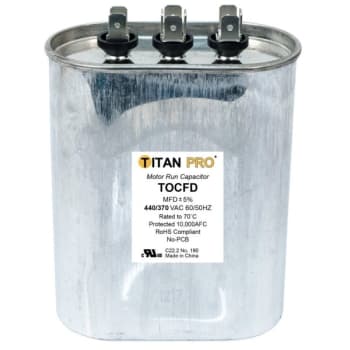 Image for Packard Titan Pro Run Capacitor 35+4 Mfd 440/370 Volt Oval, Box Of 5 from HD Supply