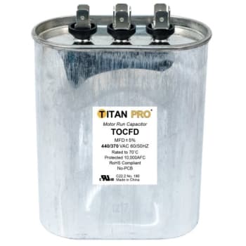 Image for Packard Titan Pro Run Capacitor 55+5 Mfd 440/370 Volt Oval, Box Of 5 from HD Supply