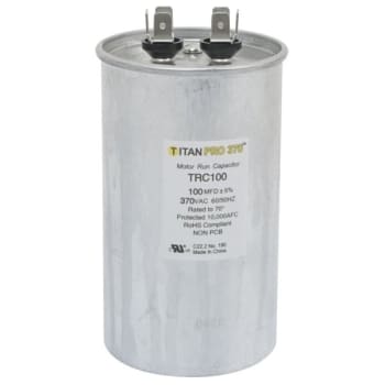 Image for Packard Titan Pro Run Capacitor 100 Mfd 370 Volt Round, Box Of 5 from HD Supply