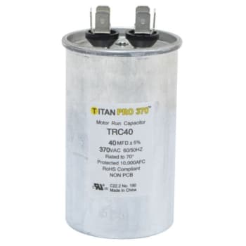 Image for Packard Titan Pro Run Capacitor 40 Mfd 370 Volt Round, Box Of 10 from HD Supply