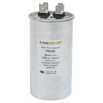 Image for Packard Titan Pro Run Capacitor 50 Mfd 370 Volt Round, Box Of 5 from HD Supply