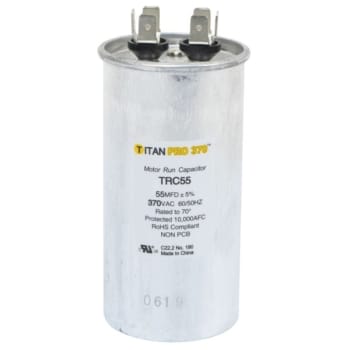 Image for Packard Titan Pro Run Capacitor 55 Mfd 370 Volt Round, Box Of 5 from HD Supply