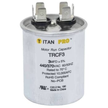 Image for Packard Titan Pro Run Capacitor 3 Mfd 440/370 Volt Round, Box Of 10 from HD Supply