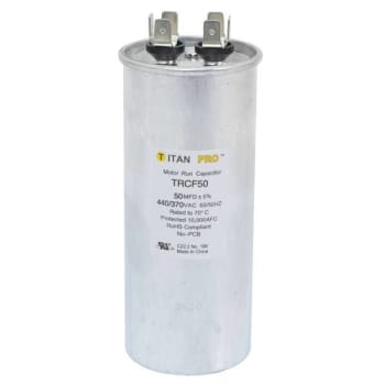 Image for Packard Titan Pro Run Capacitor 50 Mfd 440/370 Volt Round, Box Of 5 from HD Supply