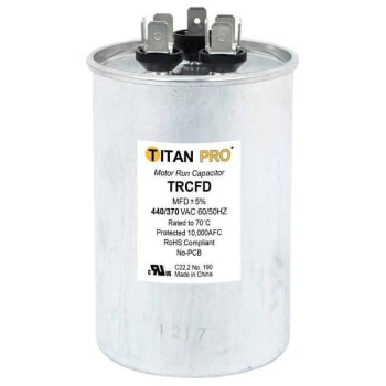 Image for Packard Titan Pro Run Capacitor 20+15 Mfd 440/370 Volt Round, Box Of 5 from HD Supply