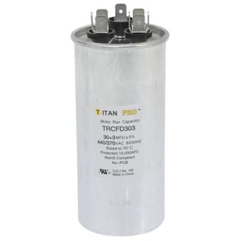 Image for Packard Titan Pro Run Capacitor 30+3 Mfd 440/370 Volt Round, Box Of 5 from HD Supply