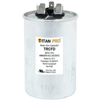 Image for Packard Titan Pro Run Capacitor 45+7.5 Mfd 440/370 Volt Round, Box Of 5 from HD Supply
