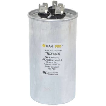 Image for Packard Titan Pro Run Capacitor 60+5 Mfd 440/370 Volt Round, Box Of 5 from HD Supply