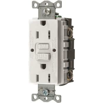 Image for Hubbell Wiring 15-Amp 125-Volt Autoguard Commercial Gfci Duplex Outlet, White from HD Supply
