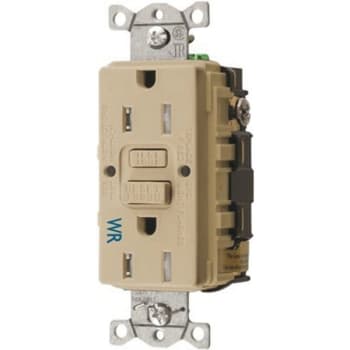 Image for Hubbell Wiring 15 Amp 125-Volt Autoguard Tamper Resistant Gfci Receptacle, Ivory from HD Supply