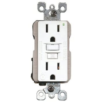 Image for Leviton 15 Amp 125v Nema 5-15r Duplex Gfci Receptacle With Led, White from HD Supply