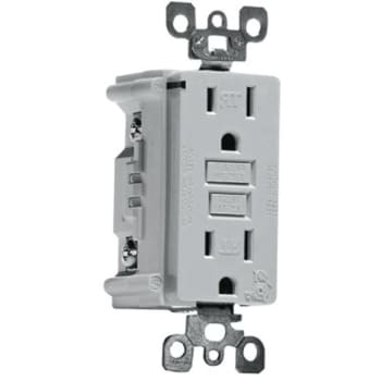 Image for Leviton 15 Amp 125v Nema 5-15r Tamper-Resistant Duplex Gfci Receptacle, White from HD Supply