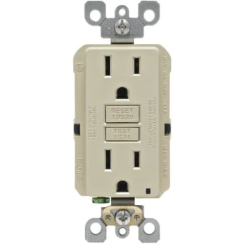 Image for Leviton 15 Amp Self-Test Smartlockpro Slim Duplex Gfci Outlet, Ivory from HD Supply
