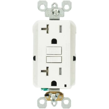 Image for Leviton 20 Amp Smartlockpro Slim Tamper Resistant Gfci Outlet White Package Of 3 from HD Supply