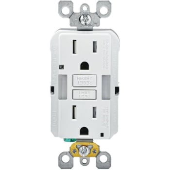 Image for Leviton 15 Amp Self-Test Guide Light And Tamper Resistant Gfci Outlet, White from HD Supply