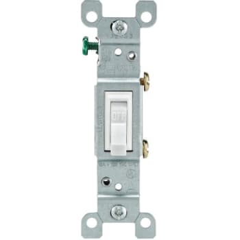 Image for Leviton 15 Amp Single-Pole Toggle Light Switch, White from HD Supply