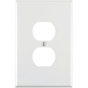 Image for Leviton 1-Gang Jumbo Duplex Outlet Wall Plate, White from HD Supply