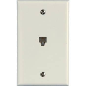 Image for Westek 1-Gang Phone Jack Modular W/wall Plate Ivory, 4 -Conductor Package Of 10 from HD Supply