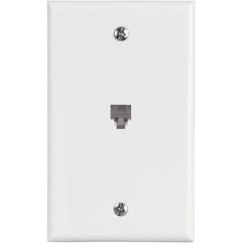 Image for Westek 1-Gang 6-Position 4-Conductor Phone Jack With Wall Plate Package Of 10 from HD Supply