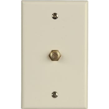 Westek 1-Gang Catv F-Type Coaxial Connector With Wall Plate, Ivory Package Of 10