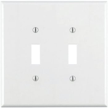 Image for Leviton White 2-Gang Toggle Wall Plate Jumbo from HD Supply