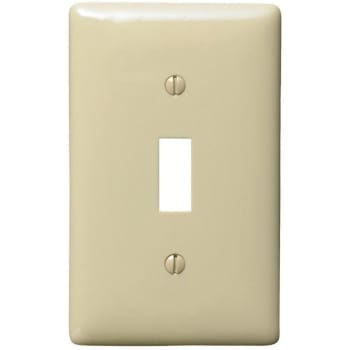 Image for Hubbell Wiring 1-Gang Ivory Toggle Wall Plate from HD Supply