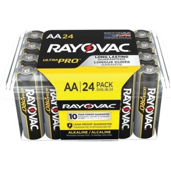 Rayovac Ultra Pro Aa Alkaline Batteries Contractor Pack Package Of 24