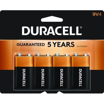 Duracell Coppertop 9-Volt Alkaline Batteries 4-Pack