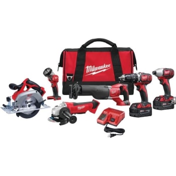 Image for Milwaukee M18 18v Lithium-Ion Cordless Combo Tool Kit 6-Tool With Two 3.0 Ah Bat from HD Supply