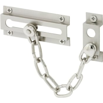 Image for 3-5/16 In. Extruded Brass Chain Door Lock (Satin Nickel Plated) from HD Supply