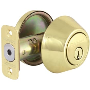 Image for Defiant Single Cylinder Polished Brass Deadbolt With Kw1 Keyway from HD Supply