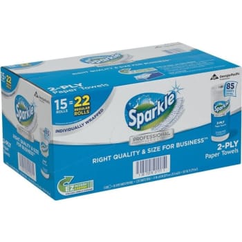 Image for Sparkle 2-Ply White Perforated Paper Towel Roll 15-Rolls Per Case from HD Supply