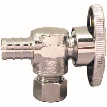Image for Apollo 1/2", Chrome-Plated, Brass, PEX Barb X 3/8", Quarter-Turn from HD Supply