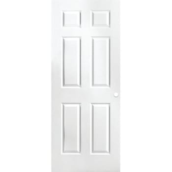 Image for Masonite 32 In. X 80 In. Primed Textured 6-Panel Hollow Core Composite Interior Door Slab With Bore from HD Supply