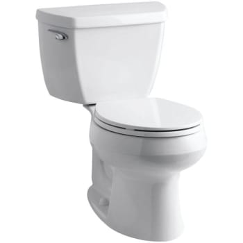 Image for Kohler Wellworth Classic Complete Solution 2-Piece 1.28 Gpf Single Flush Round Toilet In White, Seat Included from HD Supply