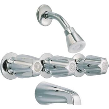Image for Proplus 3-Handle 1-Spray Tub And Shower Faucet In Chrome from HD Supply