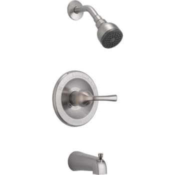 Image for Delta Foundations Single-Handle 1-Spray Tub And Shower Faucet In Brushed Nickel Valve Included from HD Supply