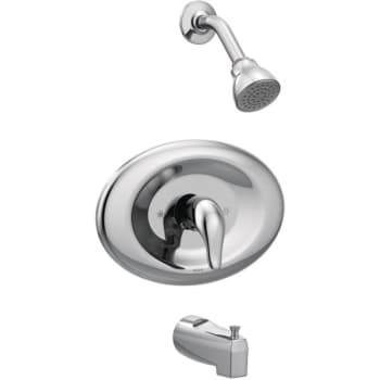 Image for Moen Chateau Single-Handle 1-Spray Tub And Shower Faucet In Chrome Valve Included from HD Supply