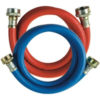 Image for Durapro 4 Ft. Red And Blue Pvc Washing Machine Fill Hose (2-Pack) from HD Supply