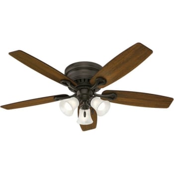 Image for Hunter Oakhurst 52 In. Led Indoor Low Profile New Bronze Ceiling Fan With Light Kit from HD Supply