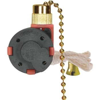 Image for Satco 3/8 In. Brass Pull Chain Switch With White Cord from HD Supply