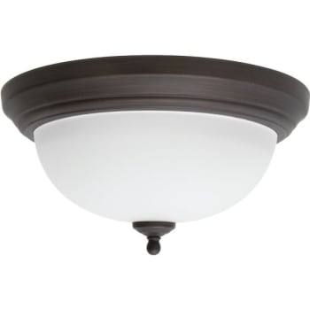 Image for Monument 2-Light 13-1/4 In. X 6-1/4 In. Flush Mount Ceiling In Fixture In Oil Rubbed Bronze from HD Supply