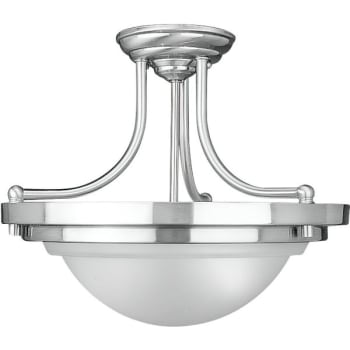 Monument 2-Lights Brushed Nickel Semi-Flushmount